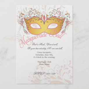 Midsummers Night Masquerade Ball Party Invitation
