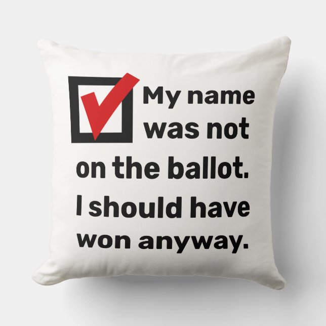 Midterm Election Humour 2022 Throw Pillow (Front)