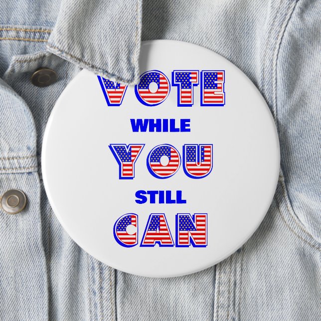 Midterms 2026 Voting 6 Inch Round Button (In Situ)
