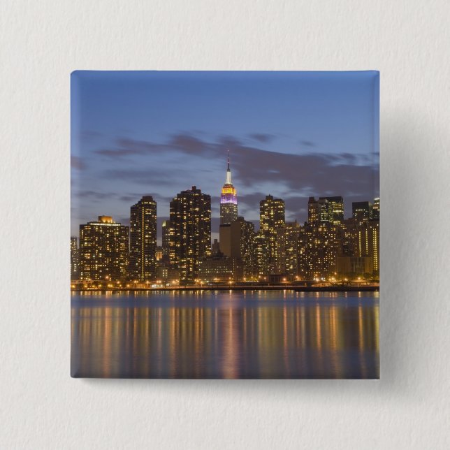 Midtown Manhattan 2 Inch Square Button (Front)