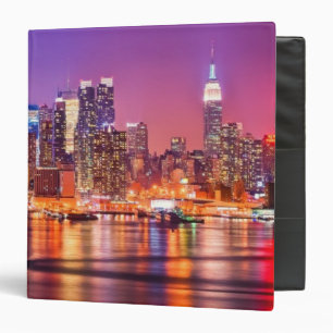 Midtown Manhattan at night with Empire Stae Binder