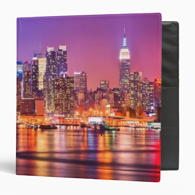 Midtown Manhattan at night with Empire Stae Binder (Front/Inside)