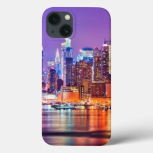 Midtown Manhattan at night with Empire Stae iPhone 13 Case