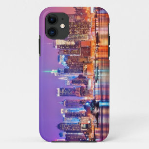 Midtown Manhattan at night with Empire Stae iPhone 11 Case