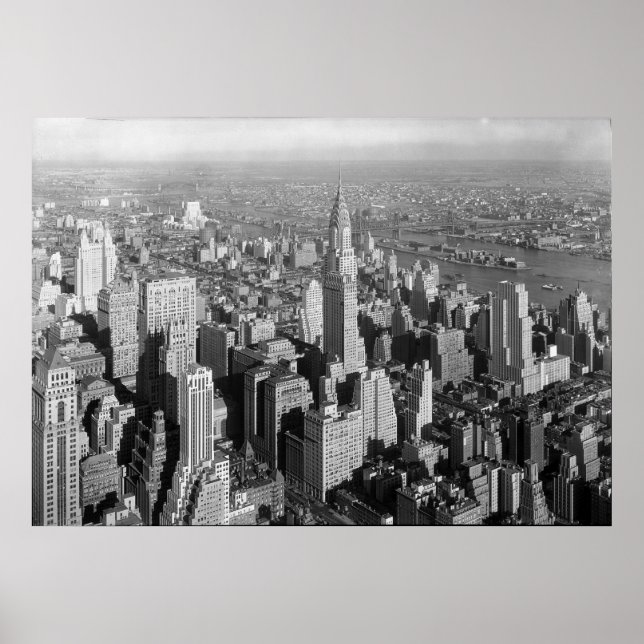 Midtown Manhattan New York City NY 1932 Poster (Front)