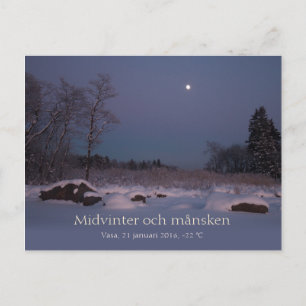 Midvinter och månsken Vasa Vaasa Finland CC0827 Postcard