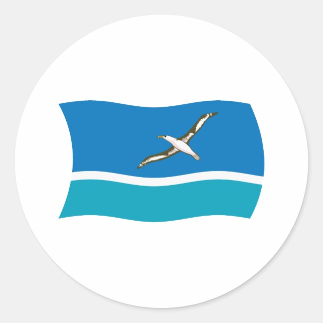 Midway Island Flag Sticker (Front)