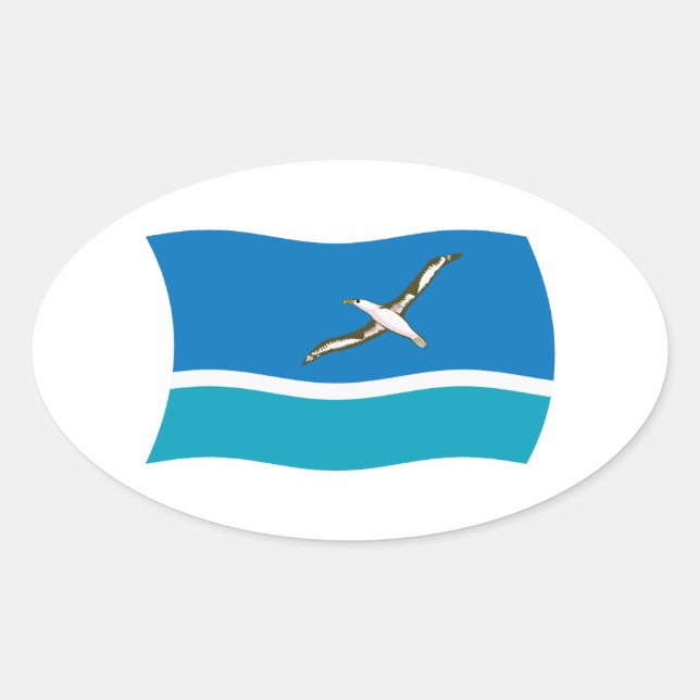 Midway Island Flag Sticker (Front)
