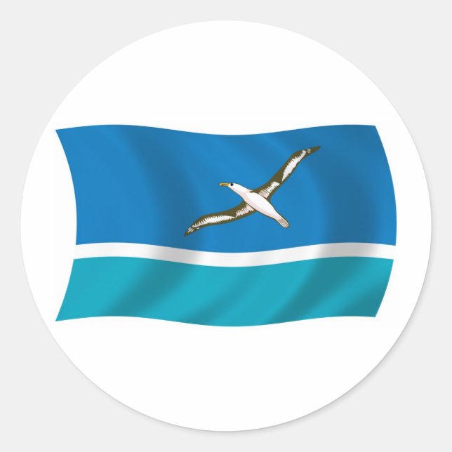 Midway Island Flag Sticker (Front)