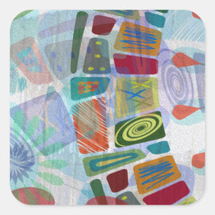 Midway Panels III Square Sticker