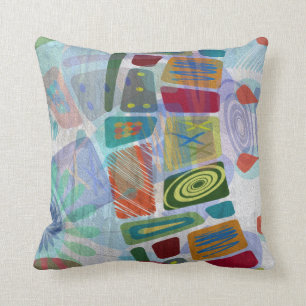 Midway Panels III Throw Pillow