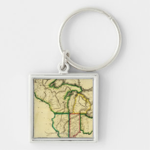 Midwest in the United StatesPanoramic Map Keychain