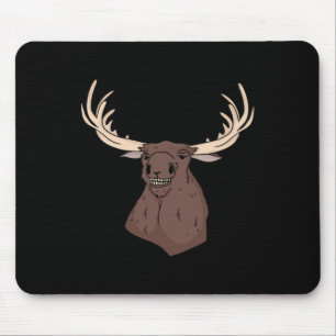 Midwest Magic Cleaning Stupid Moose Face Funny Hun Mouse Pad