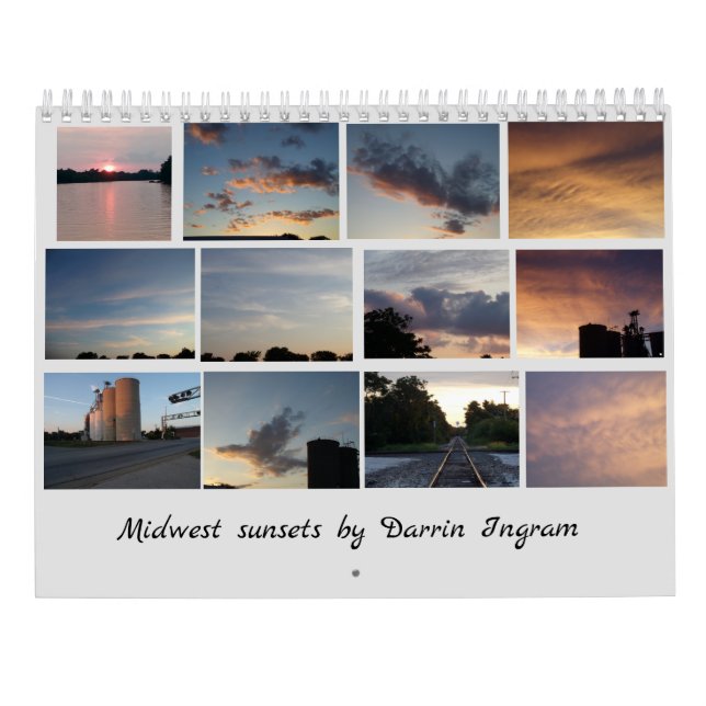Midwest sunsets calendar (Back)
