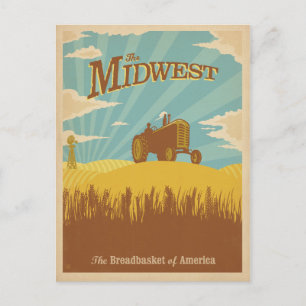 Midwest The Breadbasket of America Postcard