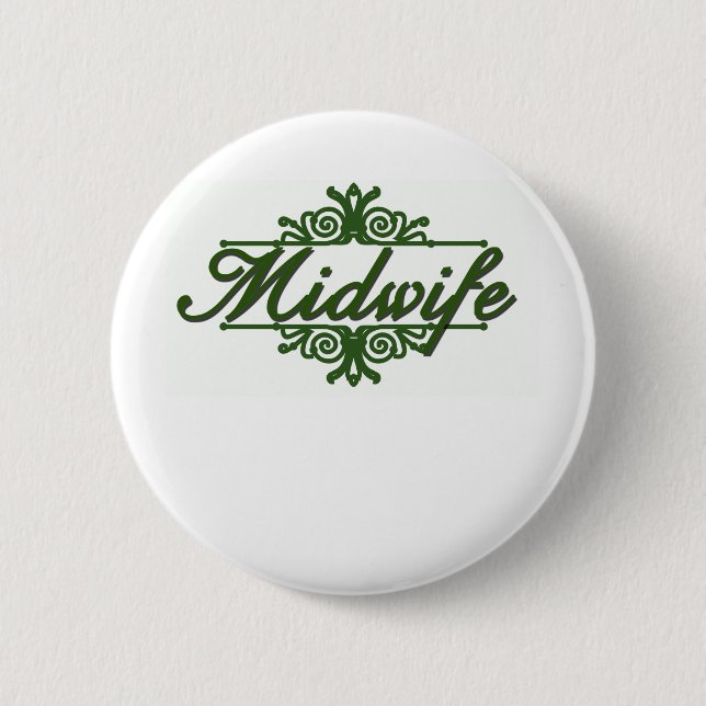 Midwife 2 Inch Round Button (Front)