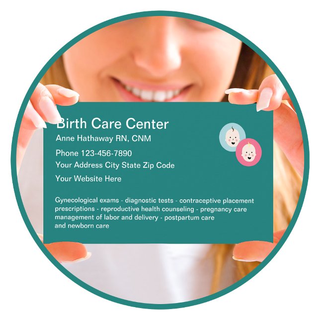 Midwife Birth Care Design Business Card (Creator Uploaded)