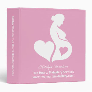 Midwife Doula Beautiful Pregnancy Business Pink Binder