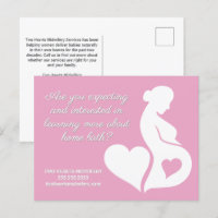 Midwife Doula Beautiful Pregnancy Business Pink
