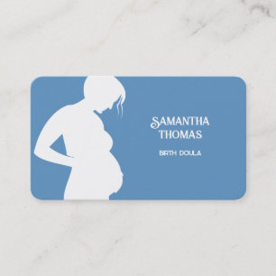 Midwife Doula Lactation Blue Business Card