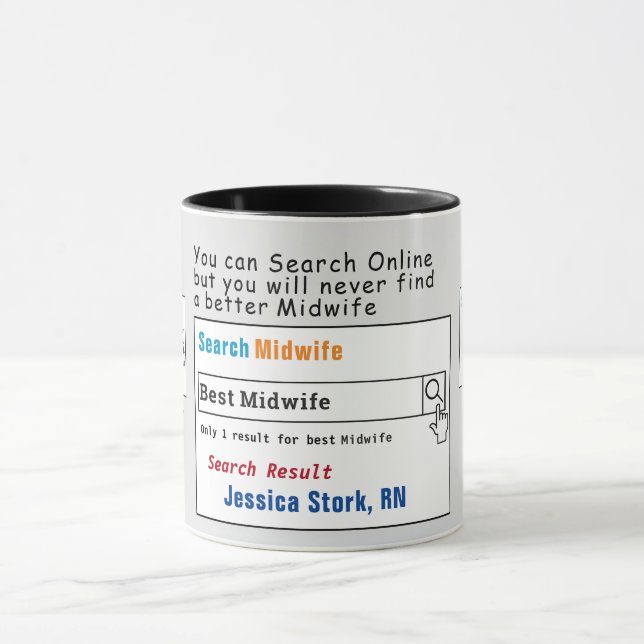 Midwife Funny Best Search Mug (Center)