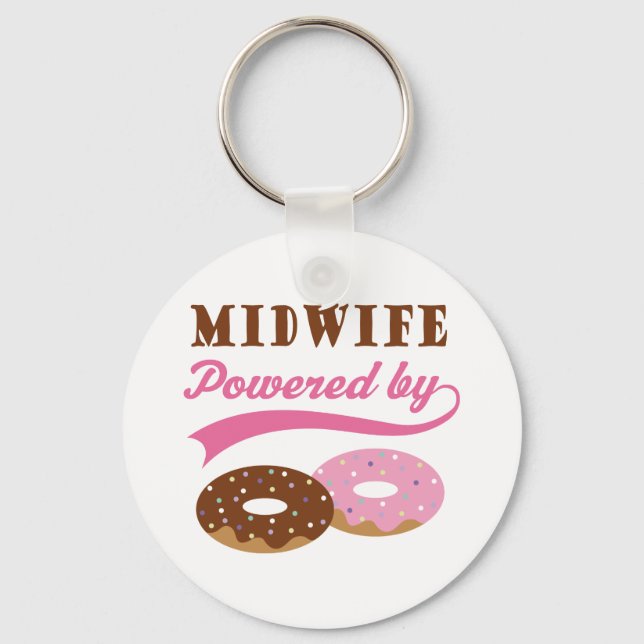 Midwife Gift (Doughnuts) Keychain (Front)