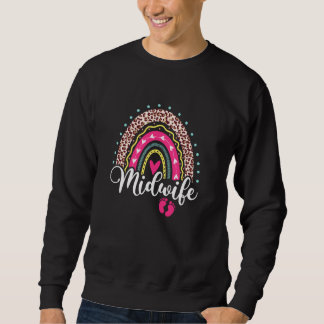 Midwife Leo Rainbow Doula Birth Labour Delivery Mi Sweatshirt
