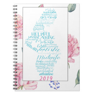 Midwife Log Book   Rose Watercolor Border