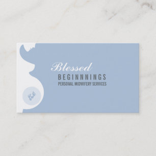 MIDWIFE maternity nurse pregnant belly baby feet Business Card