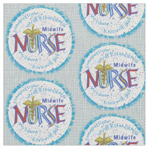 Midwife Nurse Motto Fabric