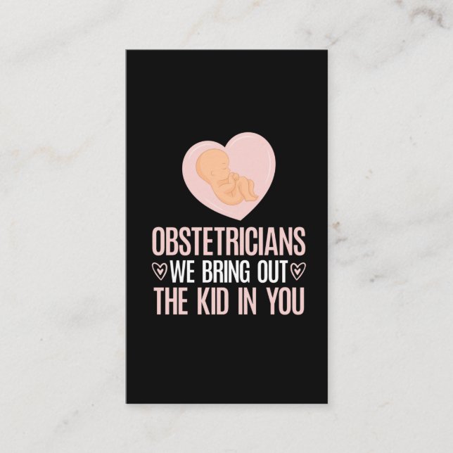 Midwife Obstetrician Obgyn Cute Baby Doula Business Card (Front)