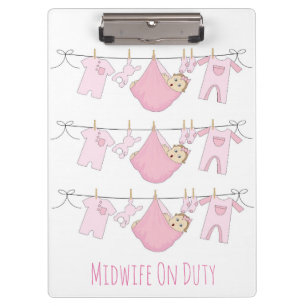 Midwife On Duty Clipboard