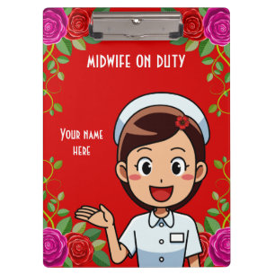 Midwife On Duty Personalized Clipboard