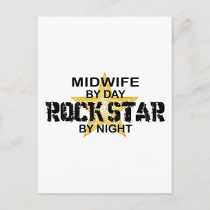 Midwife Rock Star by Night Postcard
