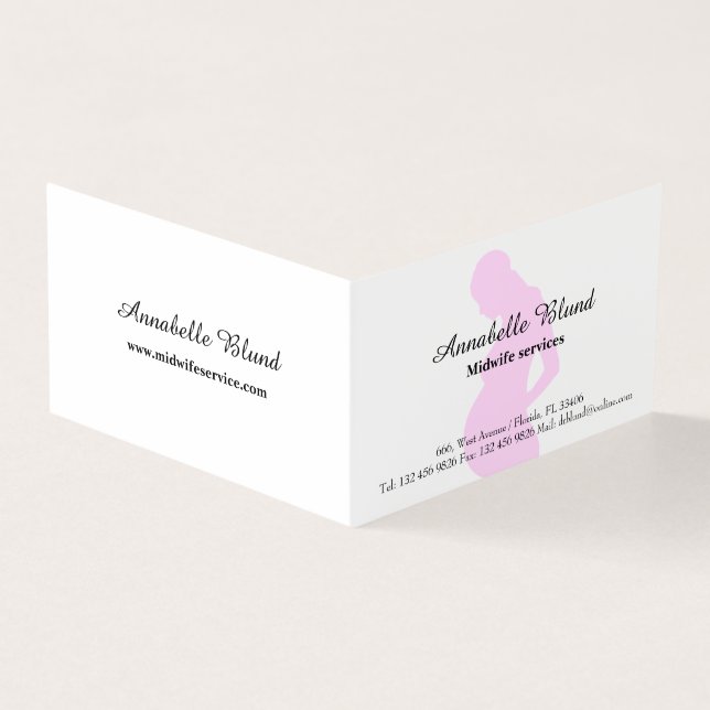 Midwife service Business Card (Outside)