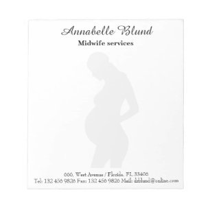 Midwife service Business Card Notepad
