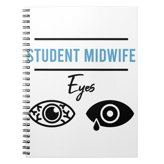 Midwife Student Costume Midwifery Funny Gift Notebook (Front)
