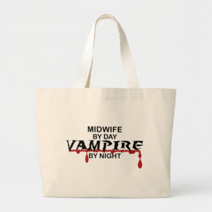 Midwife Vampire by Night Large Tote Bag