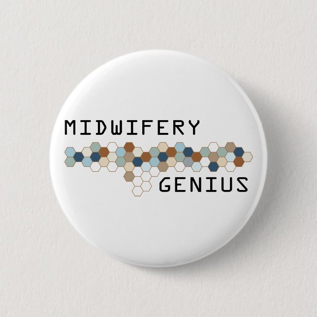 Midwifery Genius 2 Inch Round Button (Front)