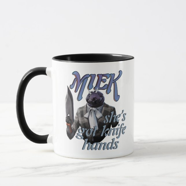 Miek - She's Got Knife Hands Mug (Left)