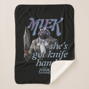 Miek - She's Got Knife Hands Sherpa Blanket