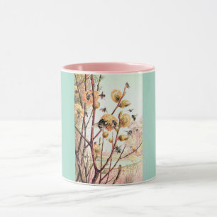 Miel abeille vintage illustration mug