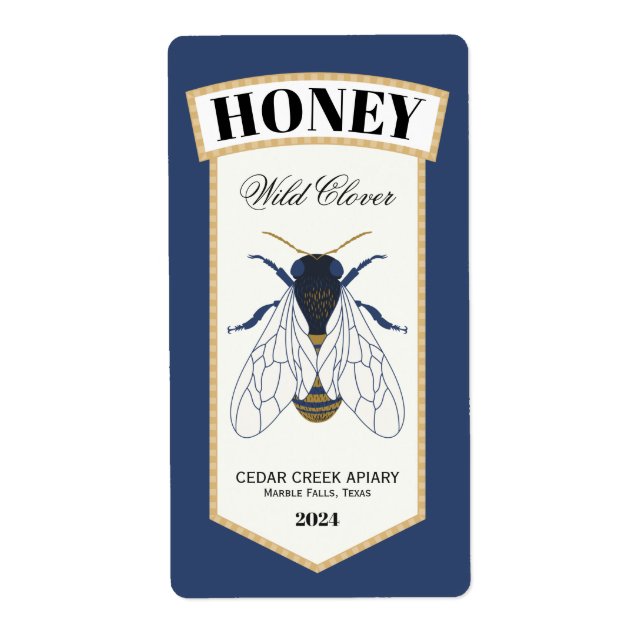 Miel Bee Bleu et Or (Devant)