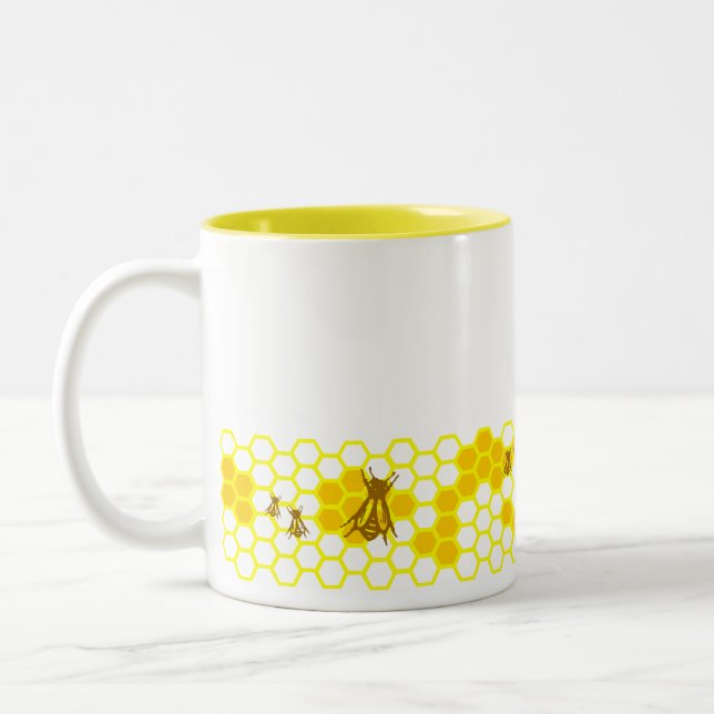 Miel Bee Honeypeb Mug de café personnalisé (Gauche)