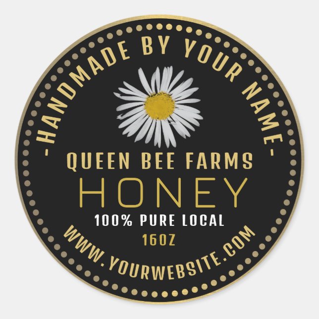 Miel étiquette Black Gold | FLEUR SAUVAGE (Devant)