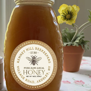 Miel Étiquette Kraft Dotée Frontière Français Abee