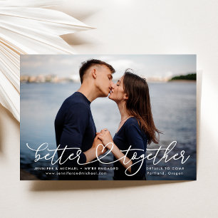 Mieux Ensemble Fiançailles de coeur Faire-part