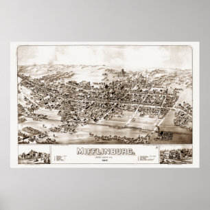 Mifflinburg, PA 1884 Poster