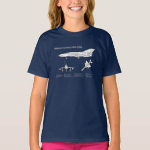MiG-21 bis - Airplane Blueprint Plans ABD T-Shirt