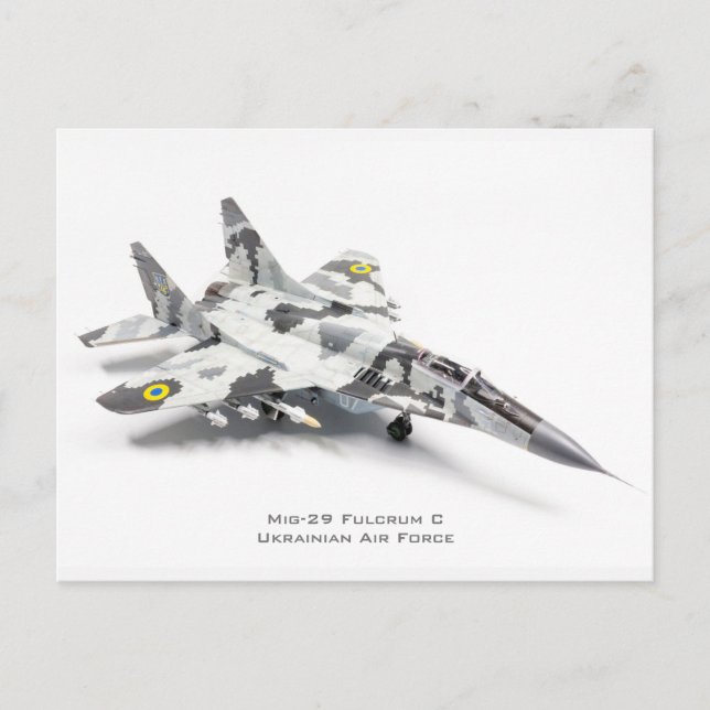 Mig-29 Fulcrum C Ukrainian Air Force Postcard (Front)